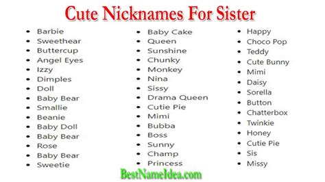 contact names for sister|funny nicknames for older sister.